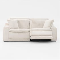 luca reclining white sofa   