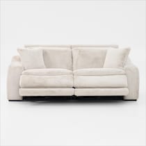 luca reclining white sofa   