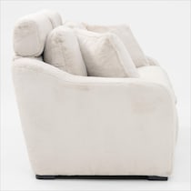 luca reclining white sofa   