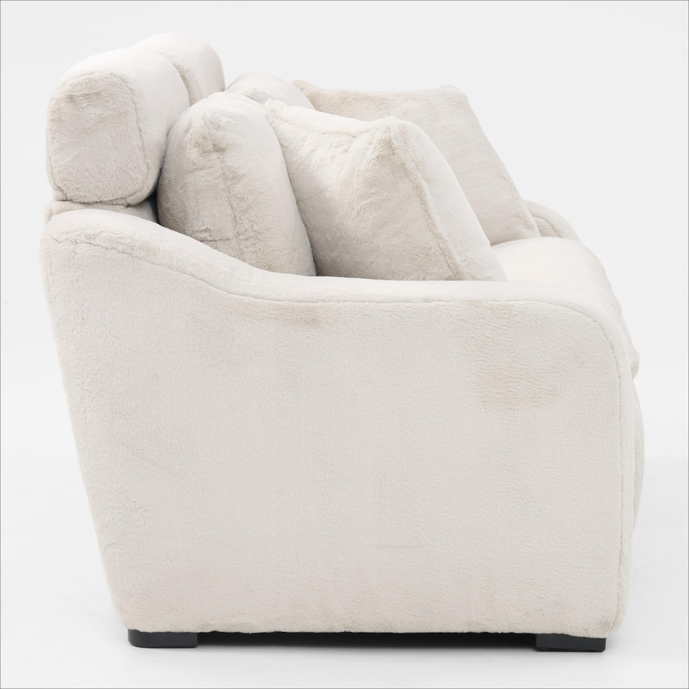 luca reclining white sofa   