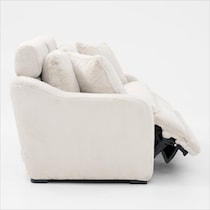 luca reclining white sofa   