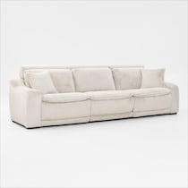 luca reclining white sofa   