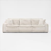 luca reclining white sofa   