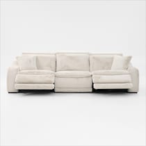 luca reclining white sofa   