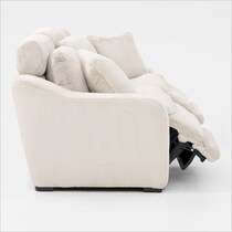 luca reclining white sofa   