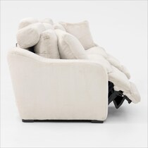 luca reclining white sofa   