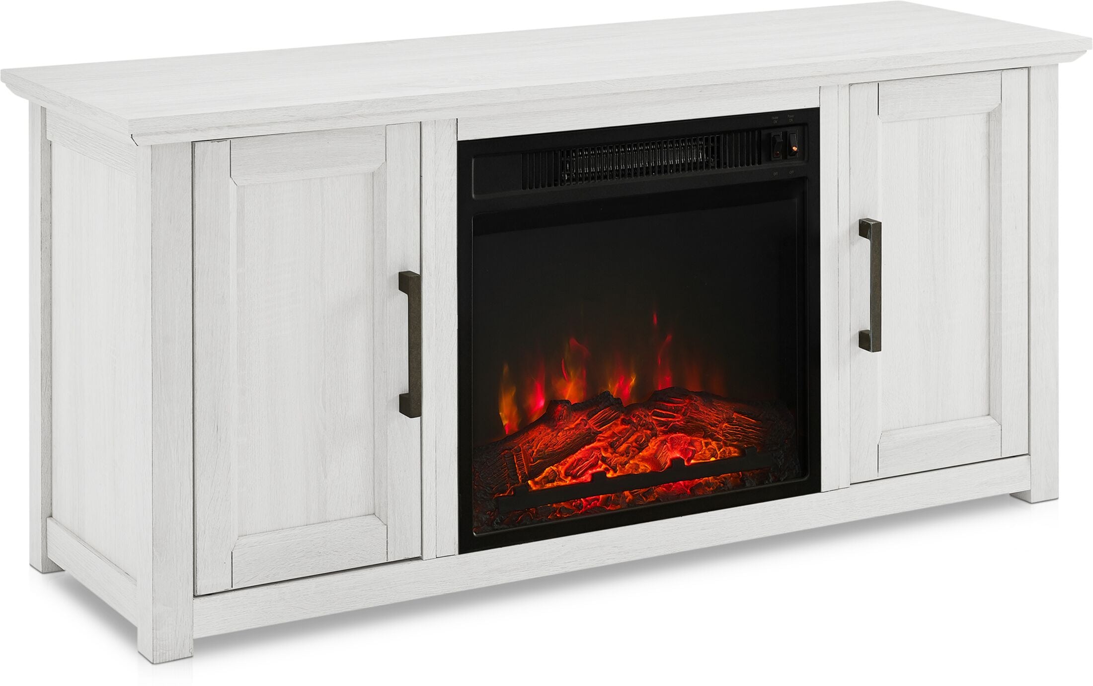 Lucas tv deals stand with fireplace