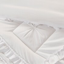 lucia white full queen bedding set   
