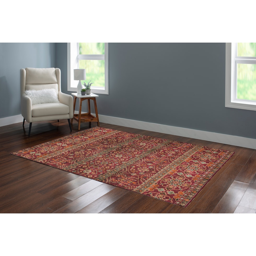 lucian red area rug  x    