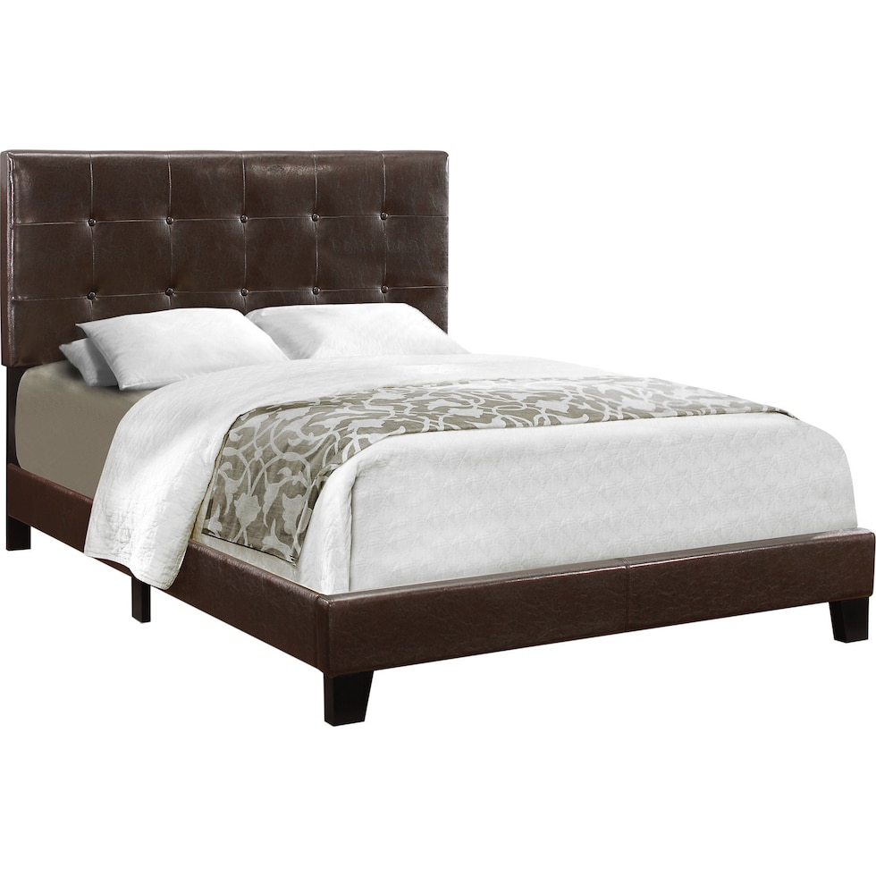 luella dark brown full bed   