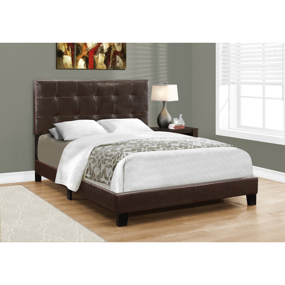 luella dark brown full bed   