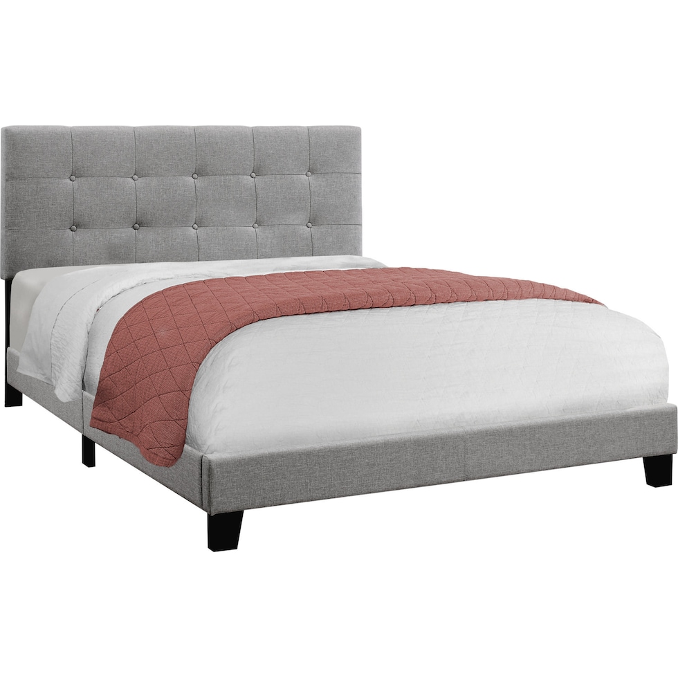 luella gray queen bed   