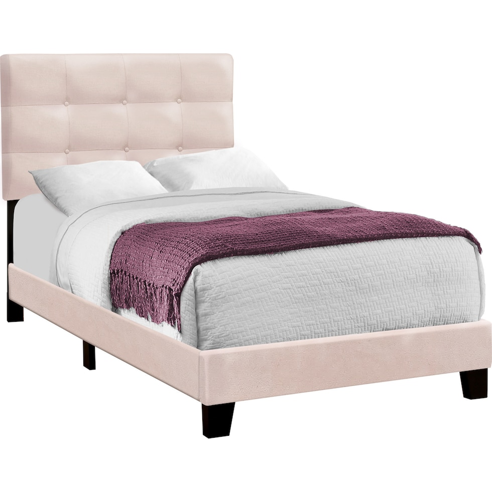 luella pink twin bed   