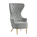 luis gray accent chair   