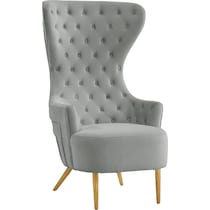 luis gray accent chair   