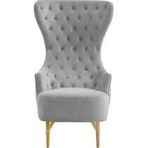 luis gray accent chair   