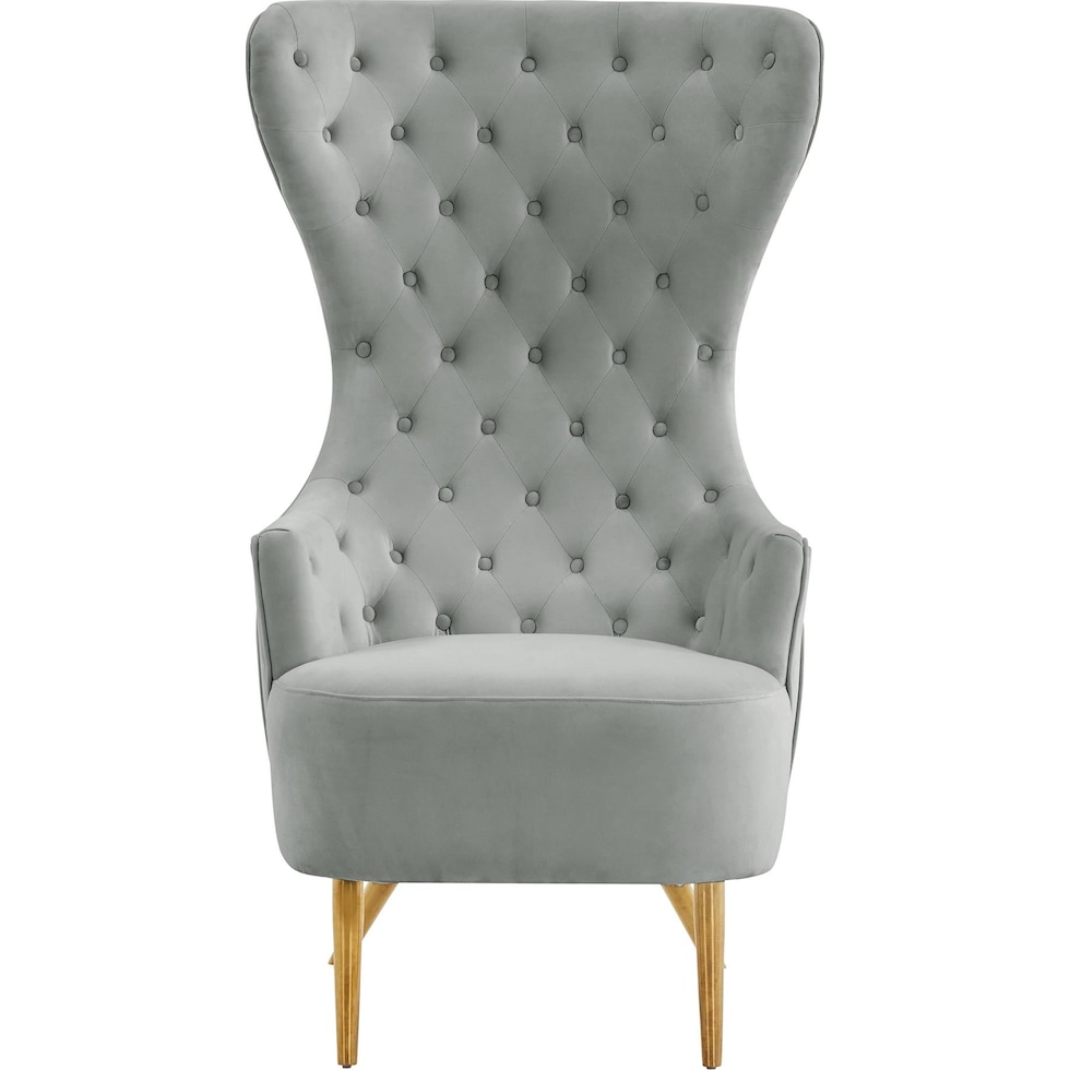 luis gray accent chair   