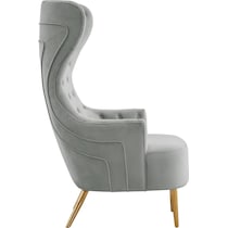 luis gray accent chair   