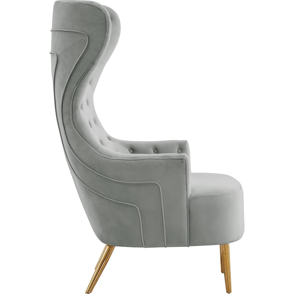 luis gray accent chair   