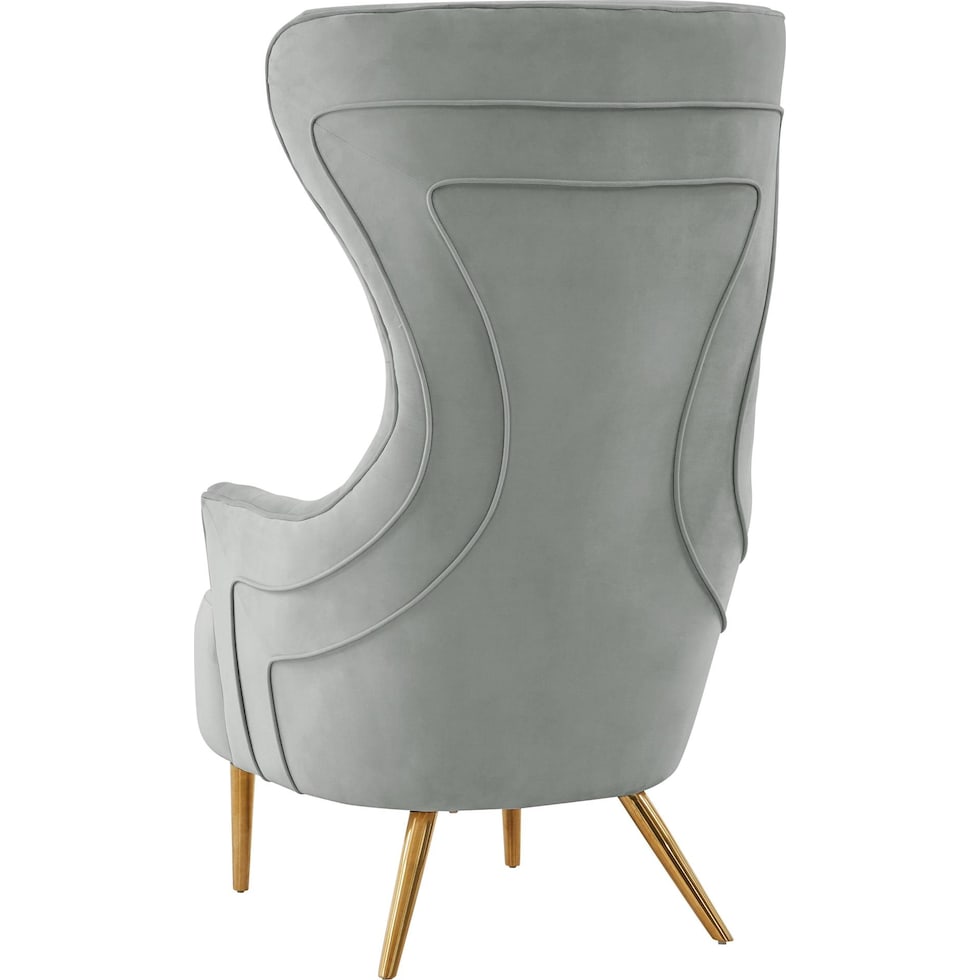 luis gray accent chair   