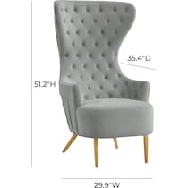 luis gray accent chair   