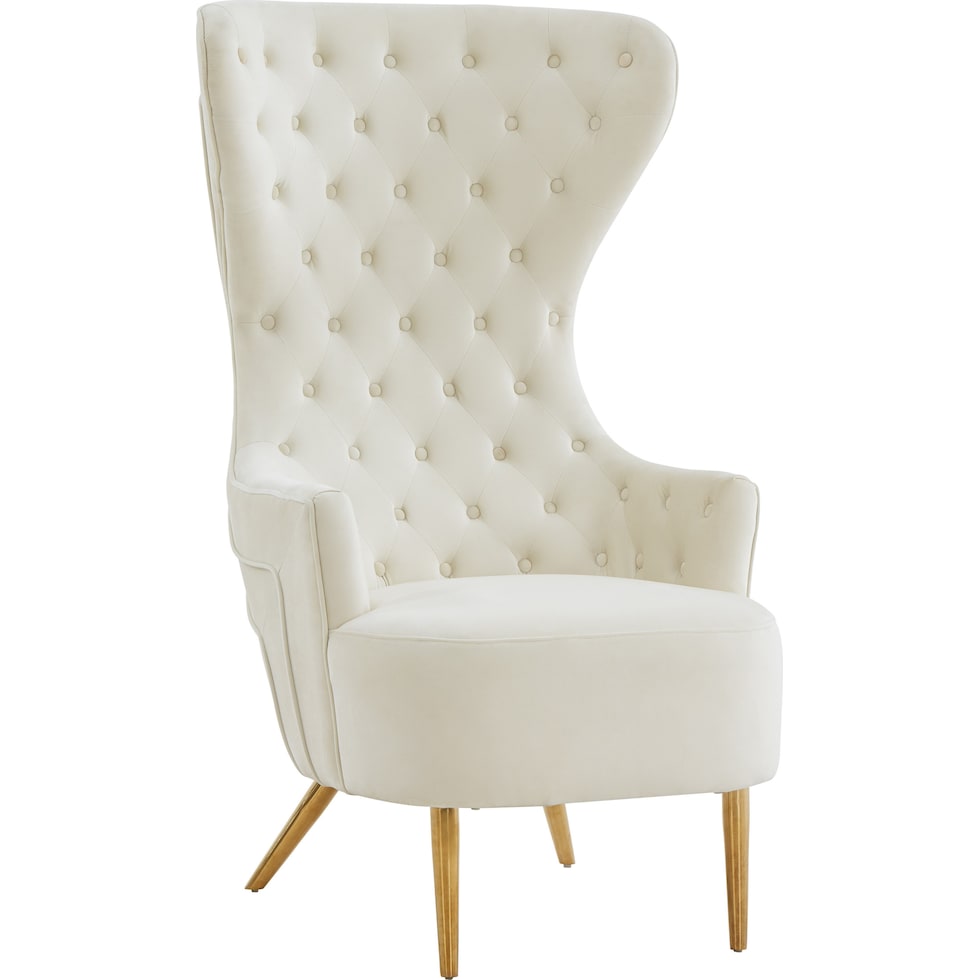 luis white accent chair   