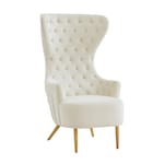 luis white accent chair   