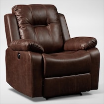 luka dark brown recliner   