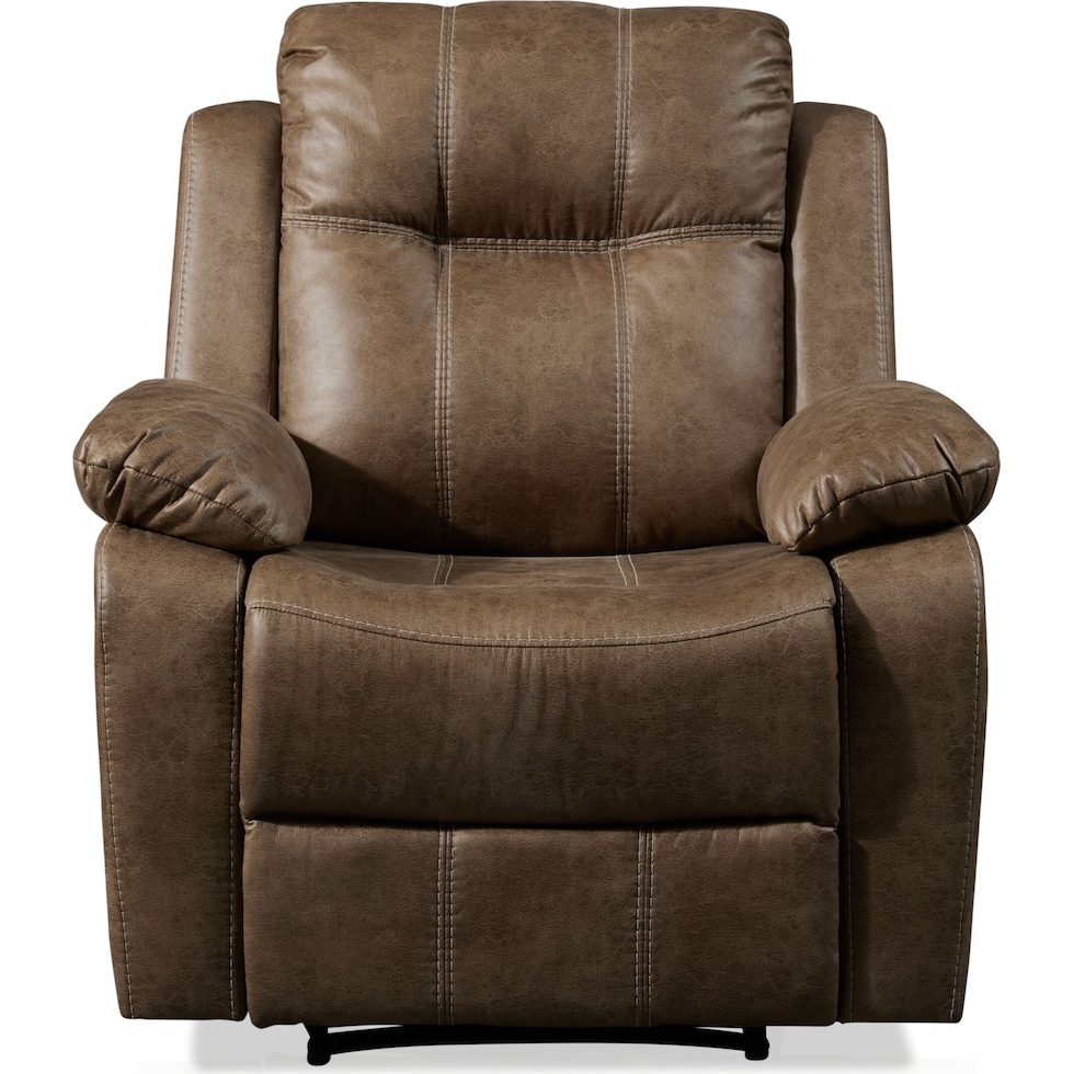 luka light brown recliner   