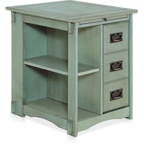 luke blue side table   