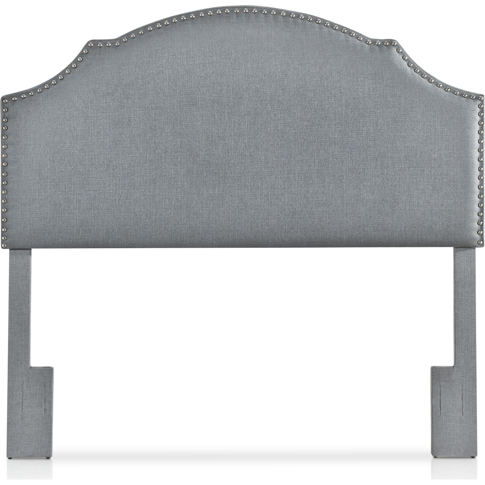 luna gray full queen headboard   