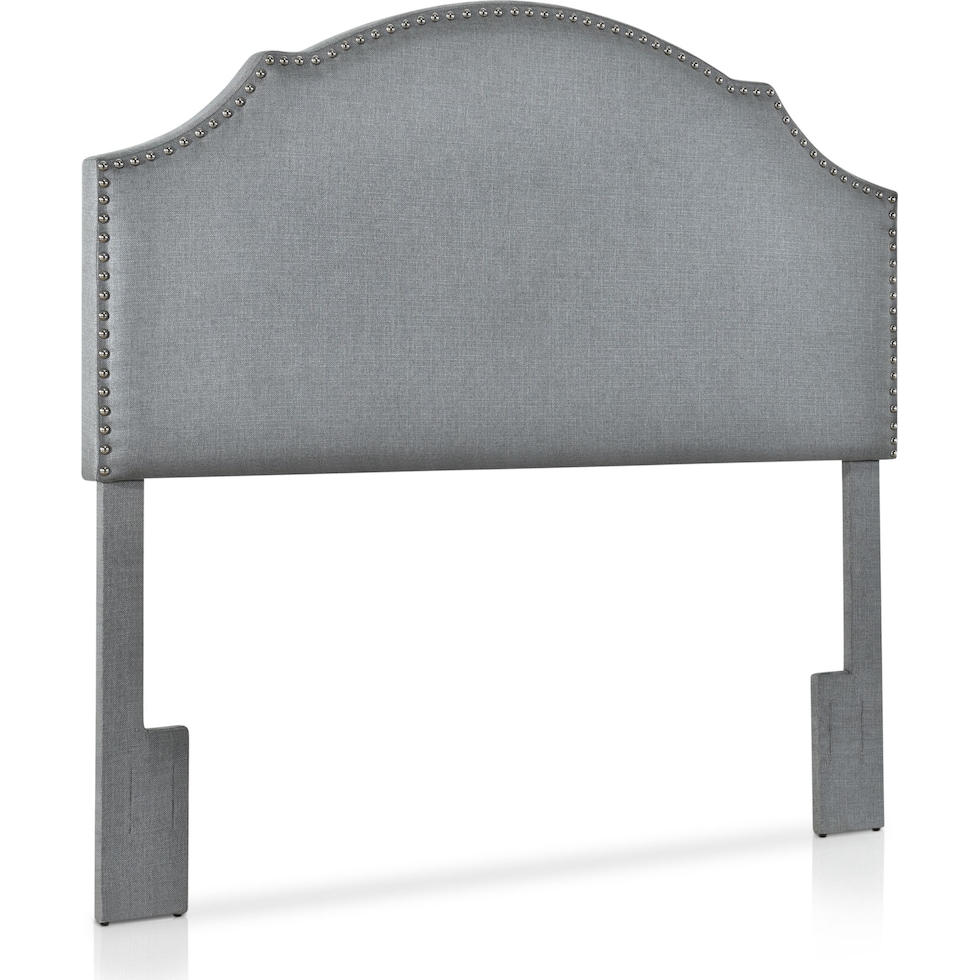 luna gray full queen headboard   