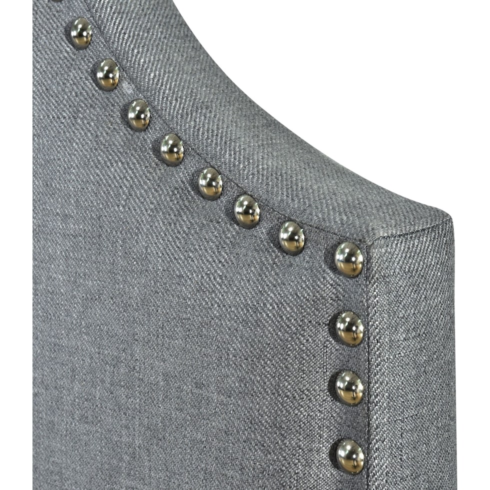 luna gray full queen headboard   