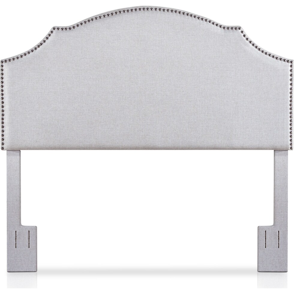 luna gray full queen headboard   