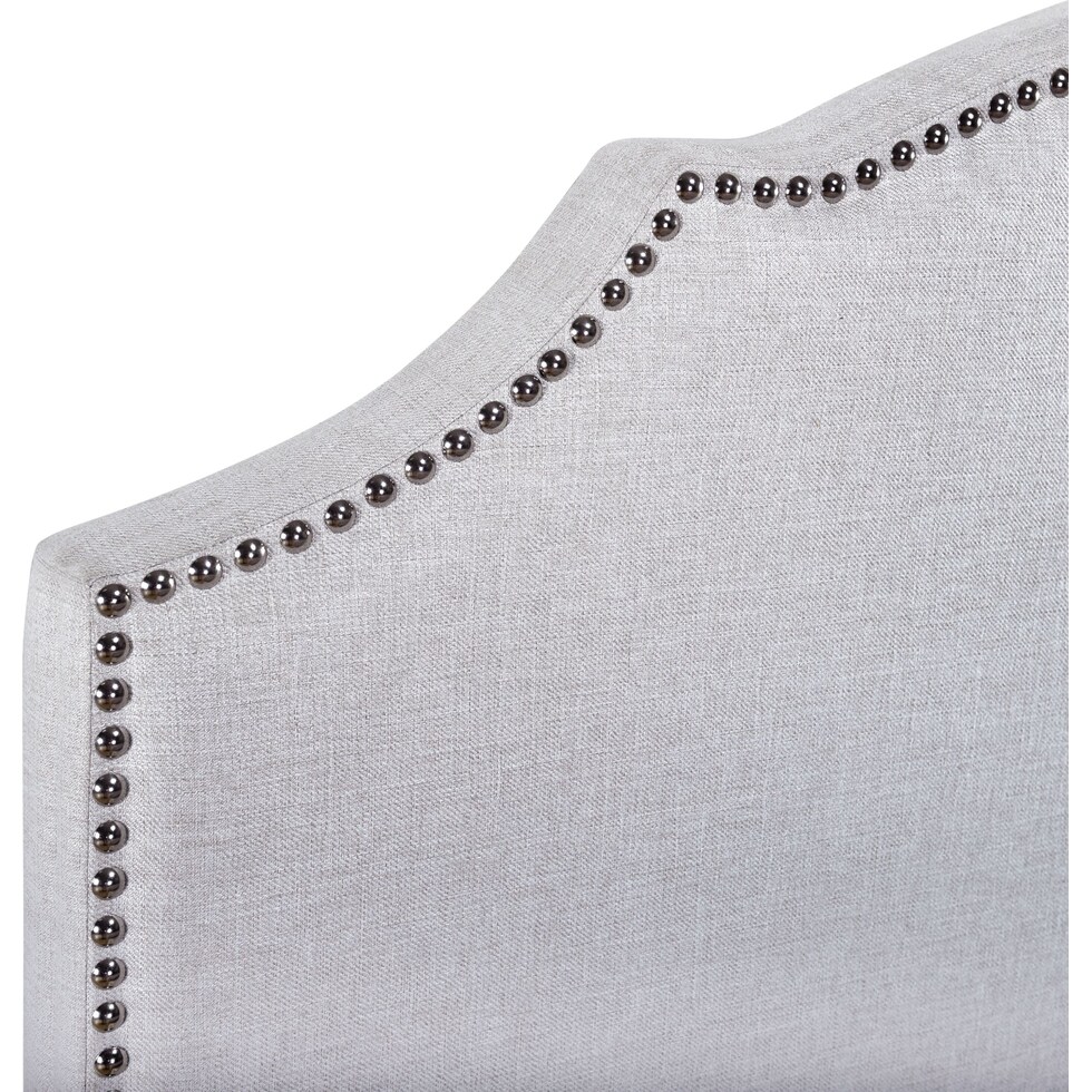 luna gray full queen headboard   