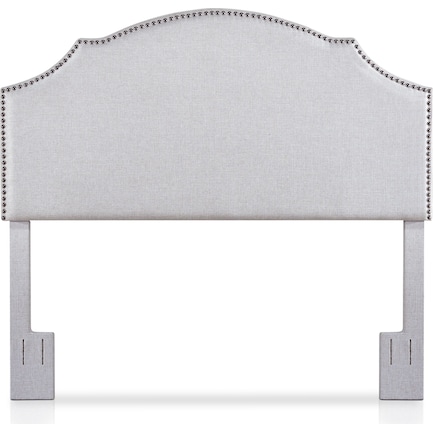 Luna King Upholstered Headboard - Light Gray