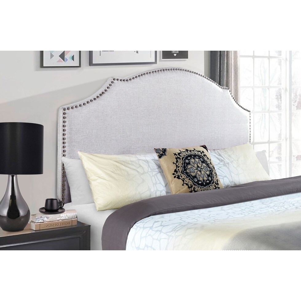 luna gray king headboard   