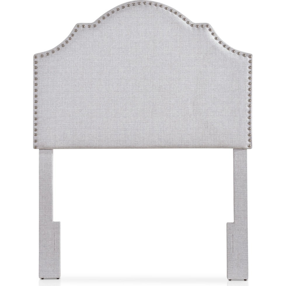 luna gray twin headboard   