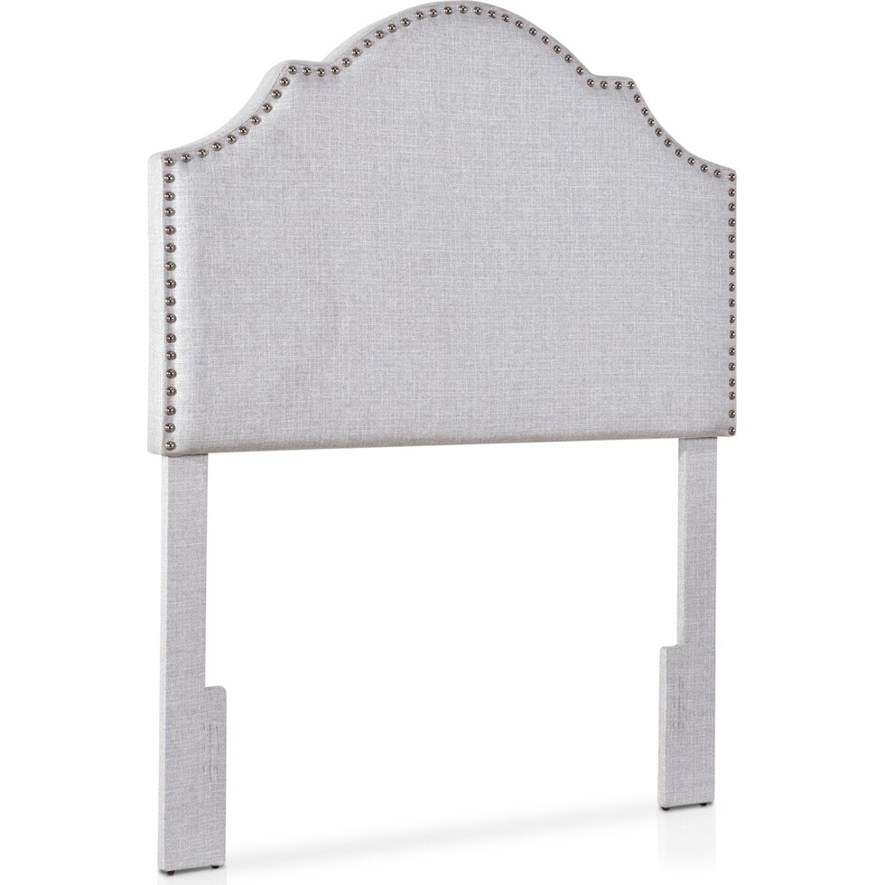 luna gray twin headboard   