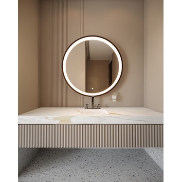 Luna Illuminated Round Wall Mirror