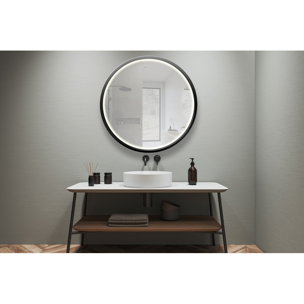 luna silver wall mirror   