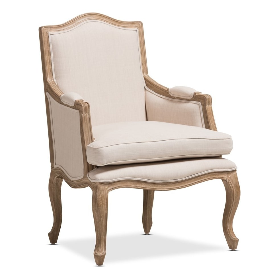 lupita white accent chair   