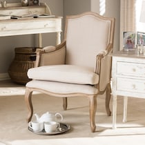 lupita white accent chair   