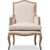 lupita white accent chair   