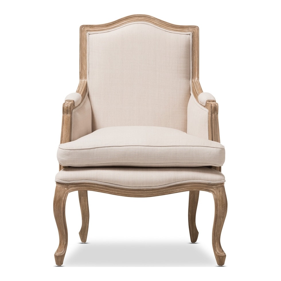 lupita white accent chair   