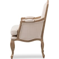 lupita white accent chair   