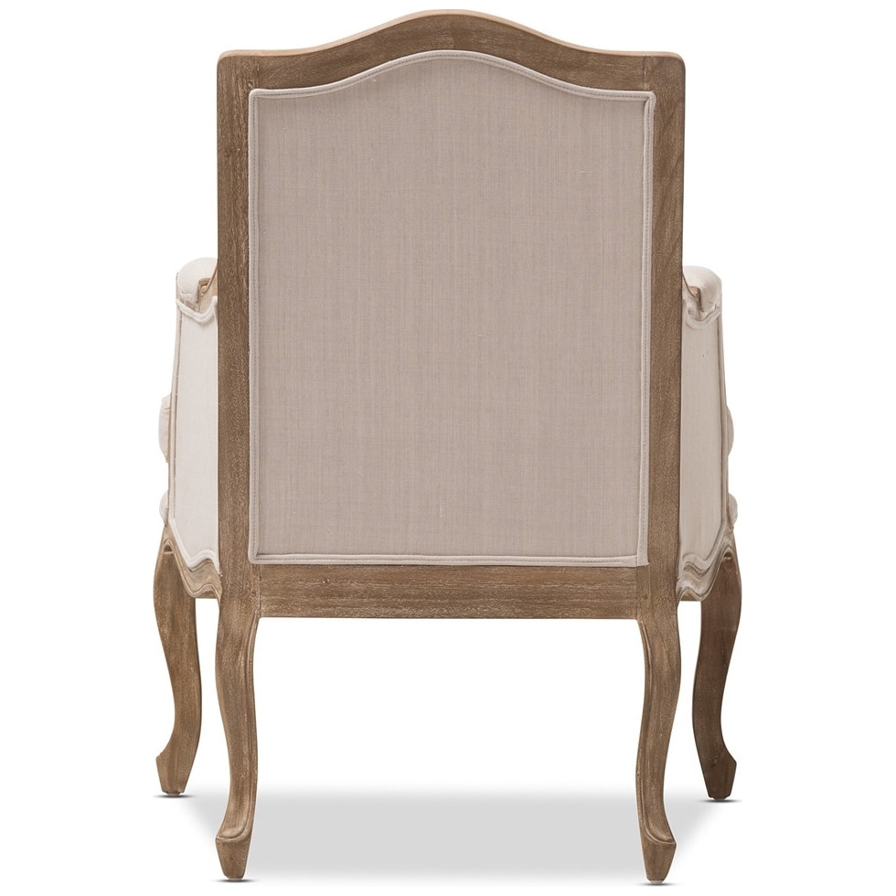 lupita white accent chair   