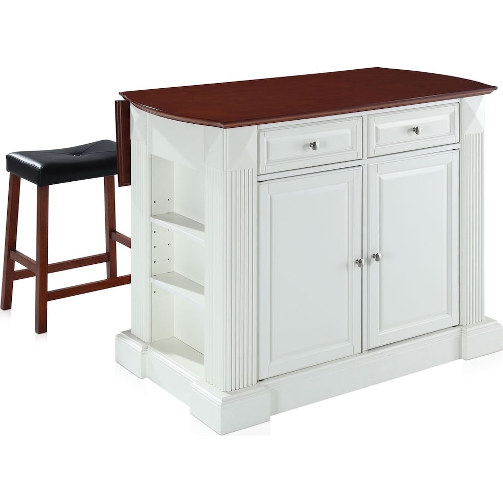 luther white kitchen island   