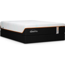 luxe adapt white queen mattress split low profile foundation set   
