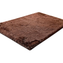 luxe chocolate dark brown area rug  x    